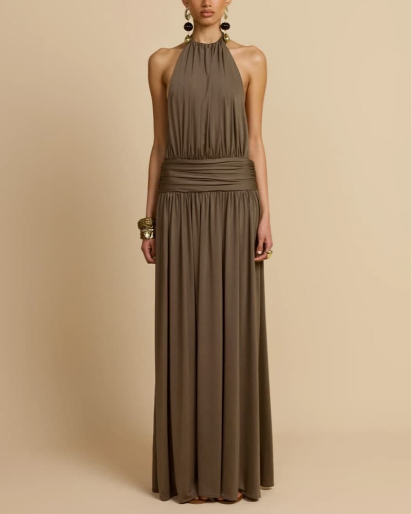 Arcina Ori - Santina Dress Khaki - Image 1