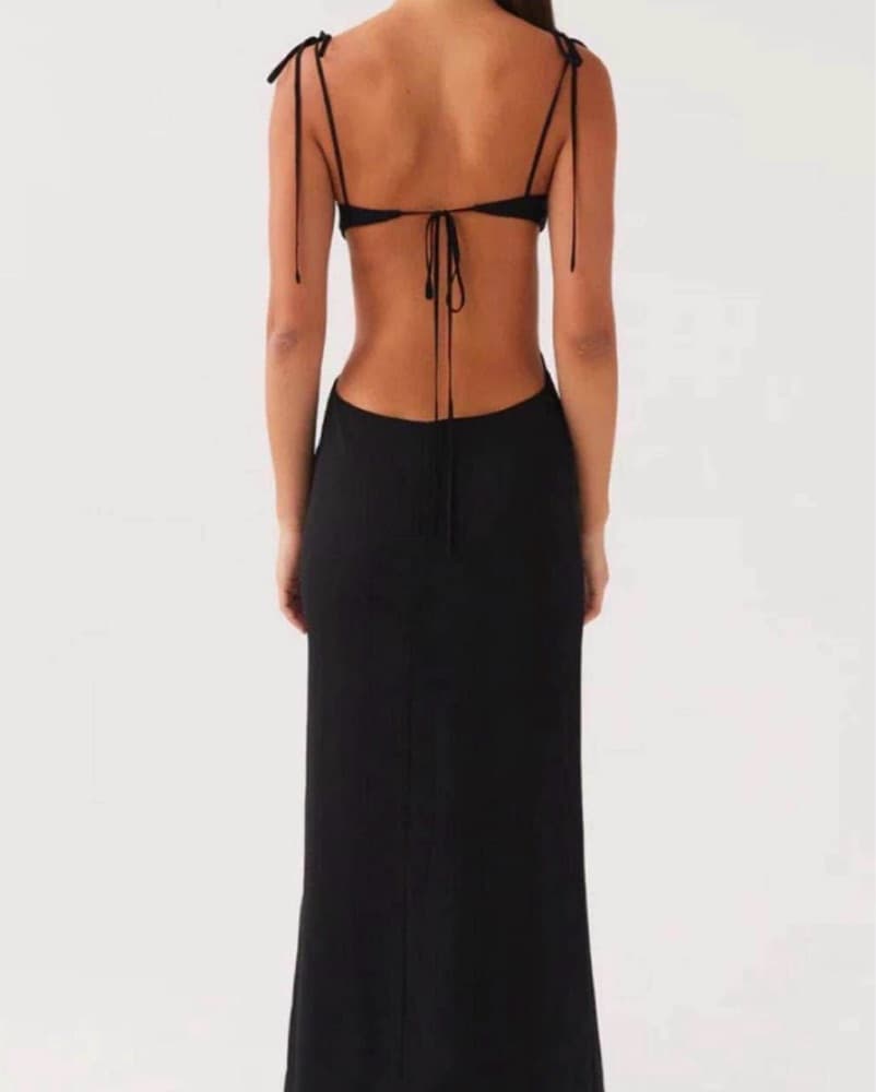 Black Maxi Dress Peppermayo Backless - Image 2