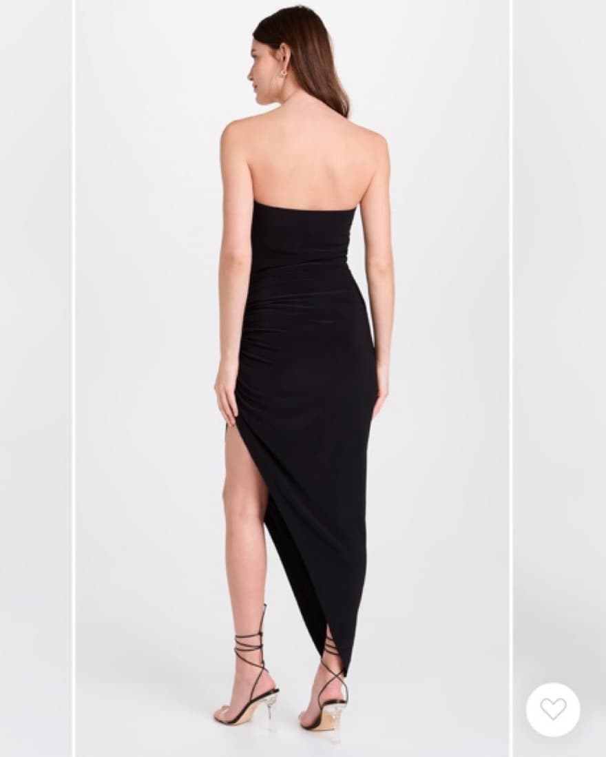 Norma Kamali Strapless Side Drape Gown - Image 2