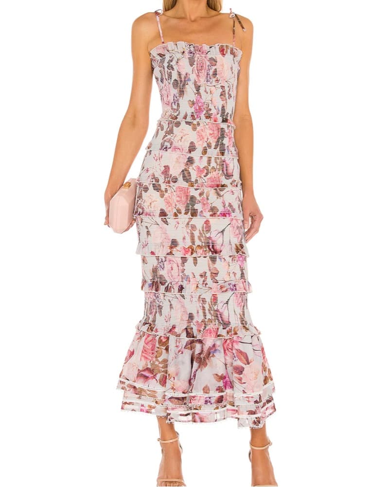 V. Chapman Floral Midi Dress - Image 1