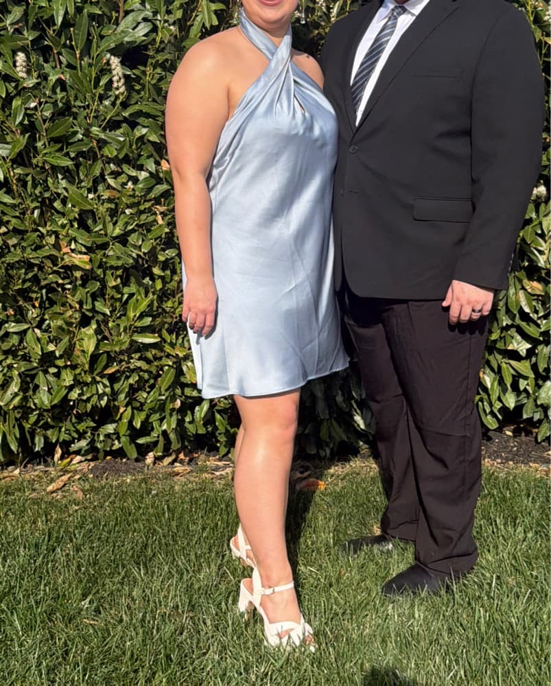 Show Me Your Mumu Blue Halter Mini Dress - Image 3