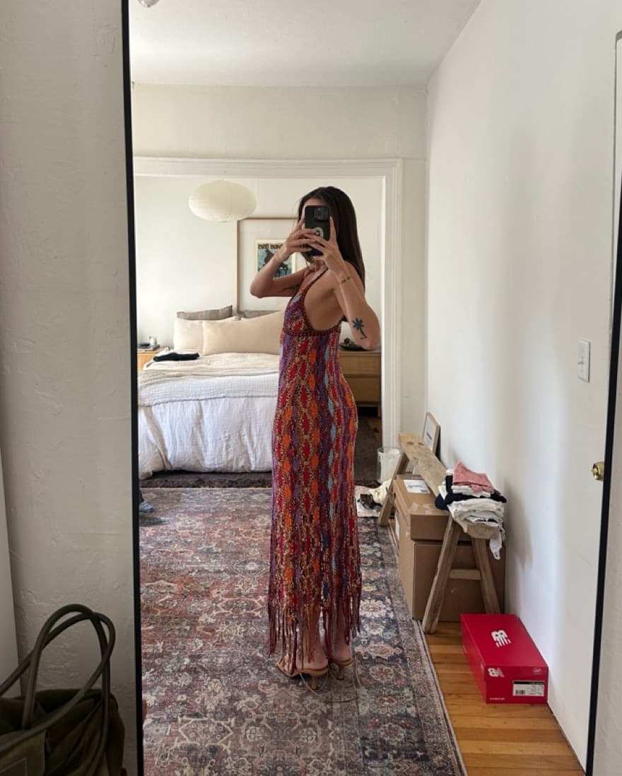 Finged Knit Dress - Image 2