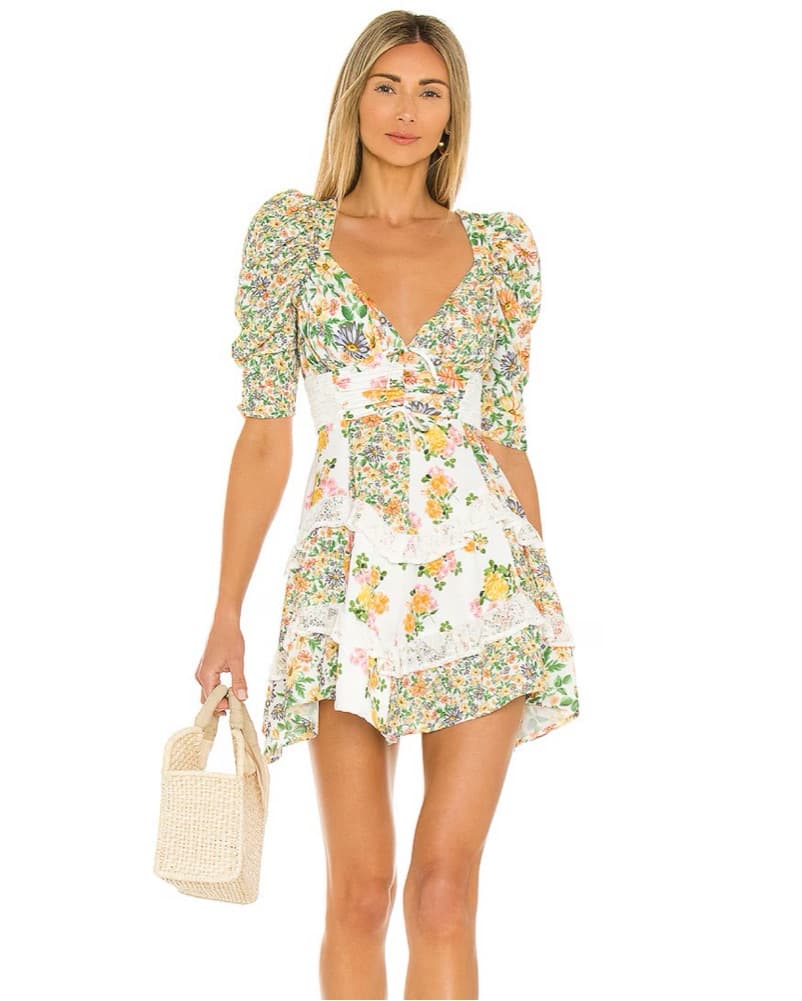 For Love & Lemons Rosalyn Mini Dress - Image 1