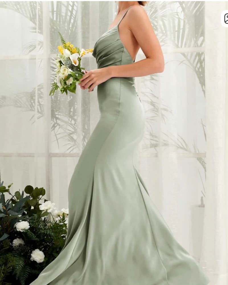 Green Bridesmaid Dress - Image 2
