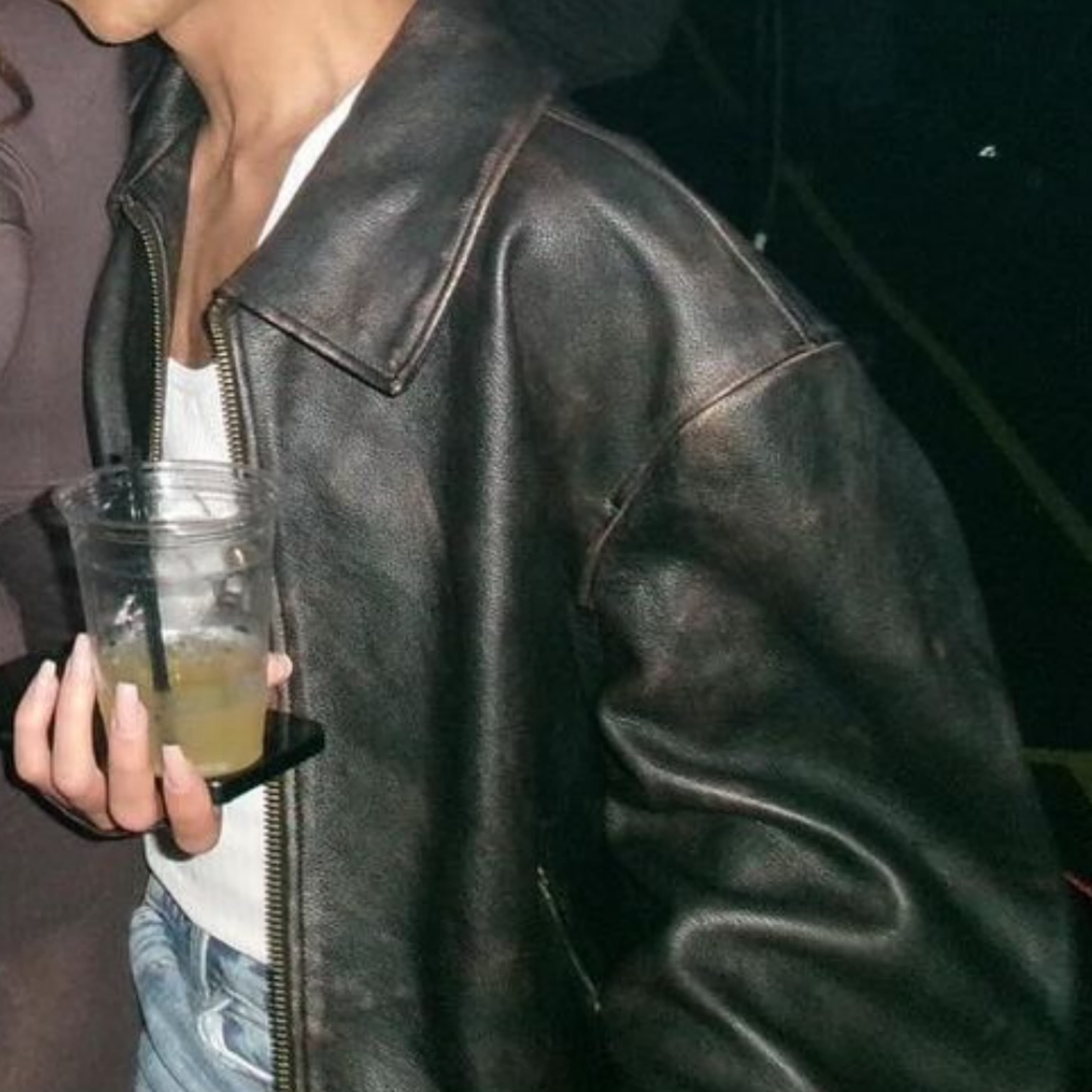 Vintage Leather Jacket - Image 4