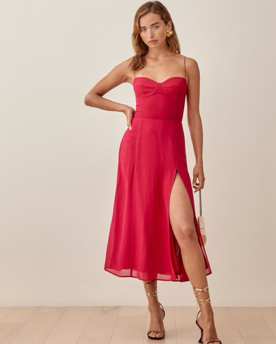 Reformation Red Juliette Dress - Image 1
