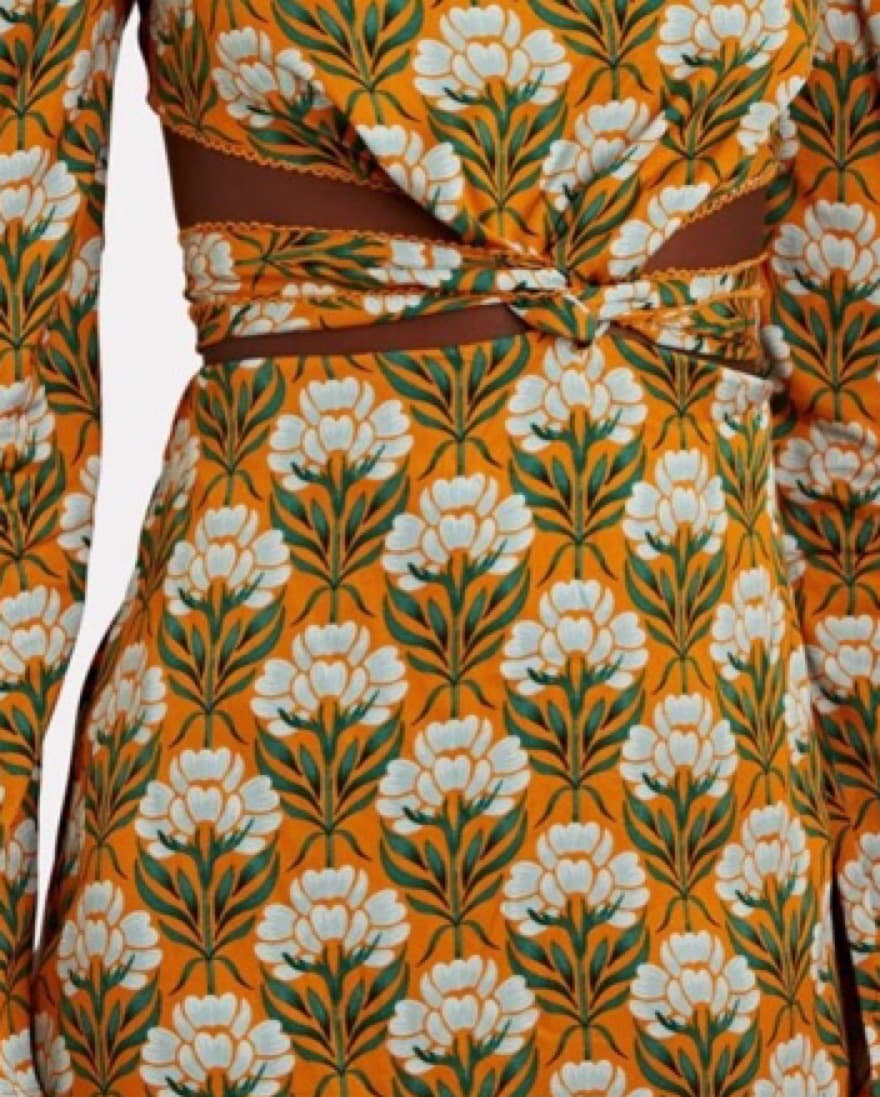 Agua Bendita Orange Dress - Image 4
