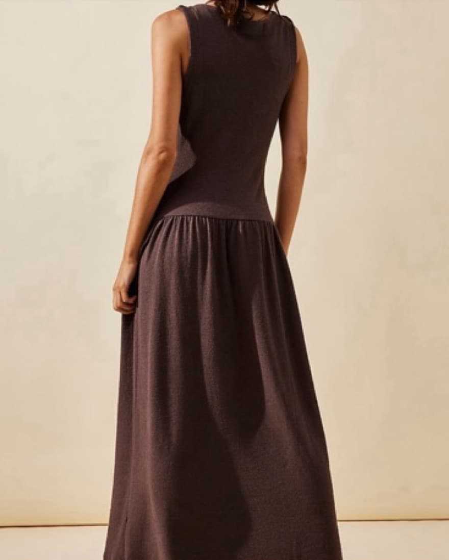 Brown Drop Waist Dress - Image 2