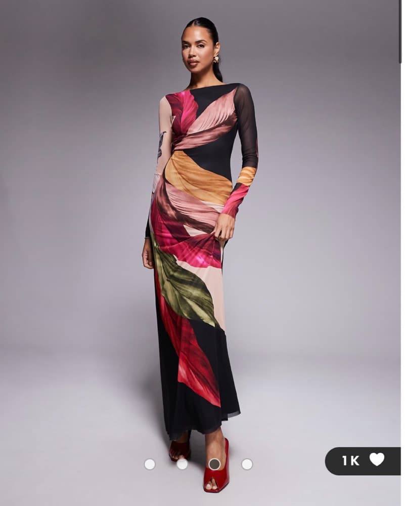 AFRM Long Sleeve, Low Back Maxi Dress  - Image 2