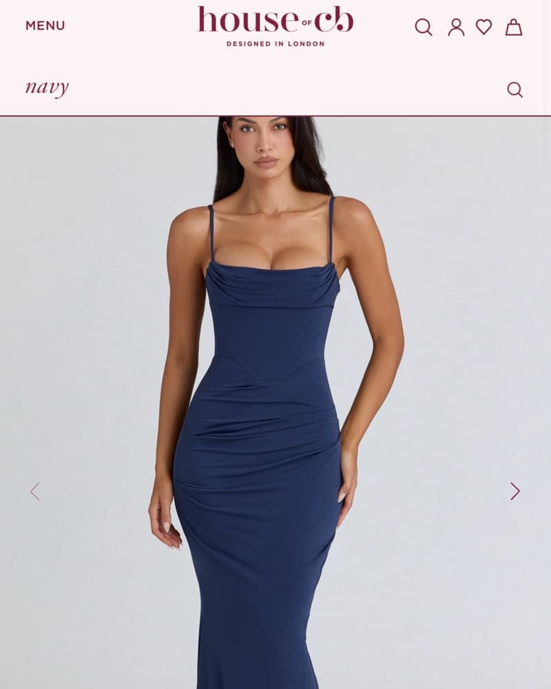 Navy Corset Maxi Dress - Image 5