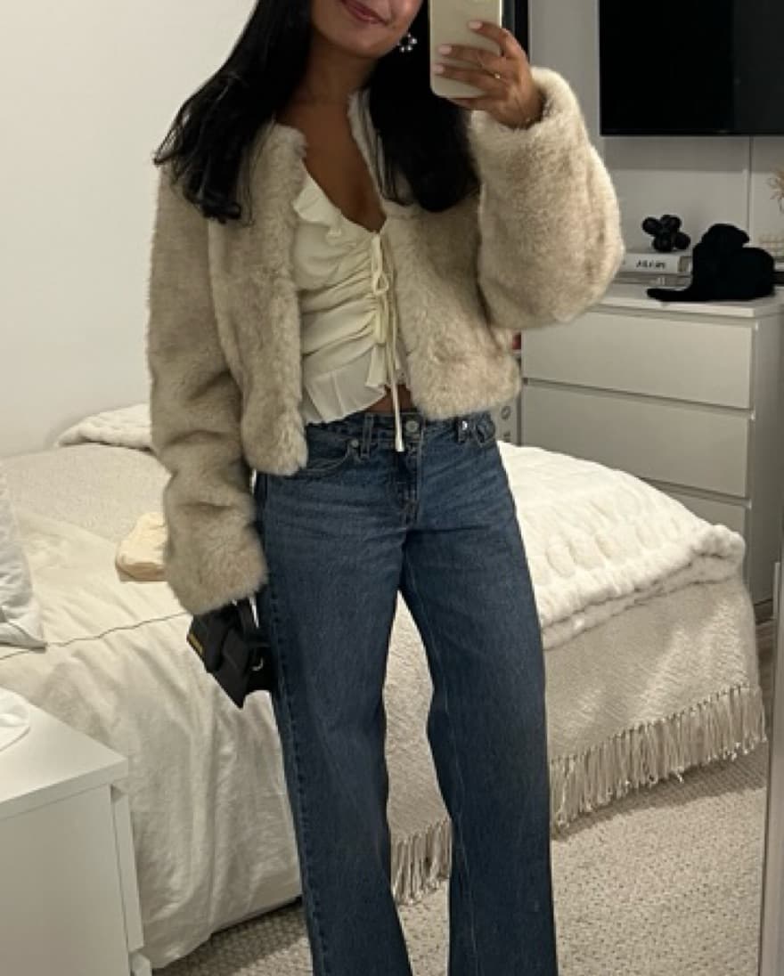 Faux Fur Coat - Image 1