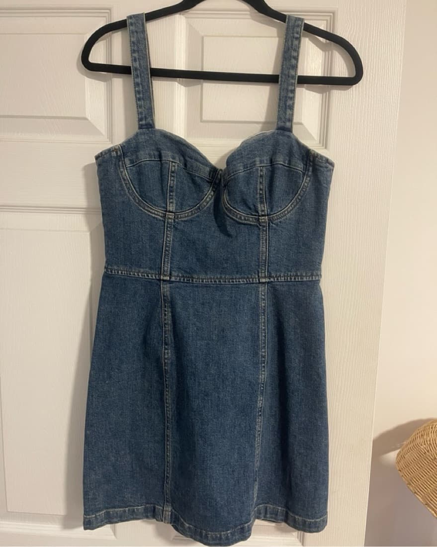 Reformation Nikki Bustier Denim Dress  - Image 3