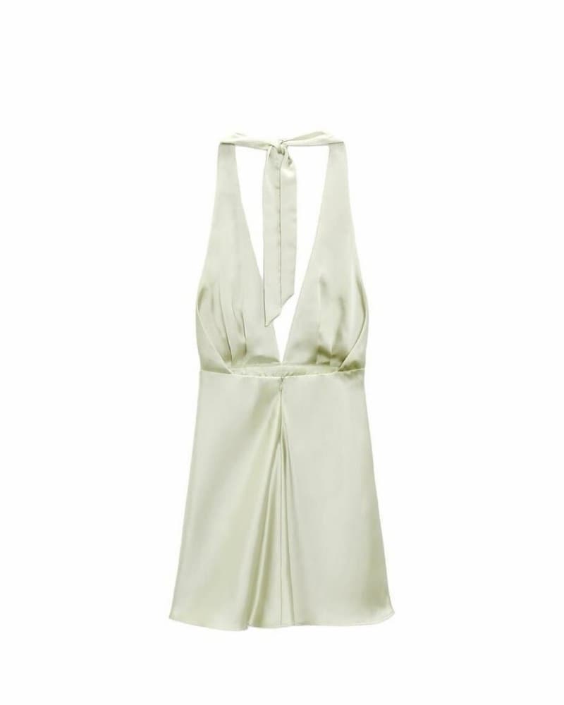 Zara Green Mini Dress - Image 2