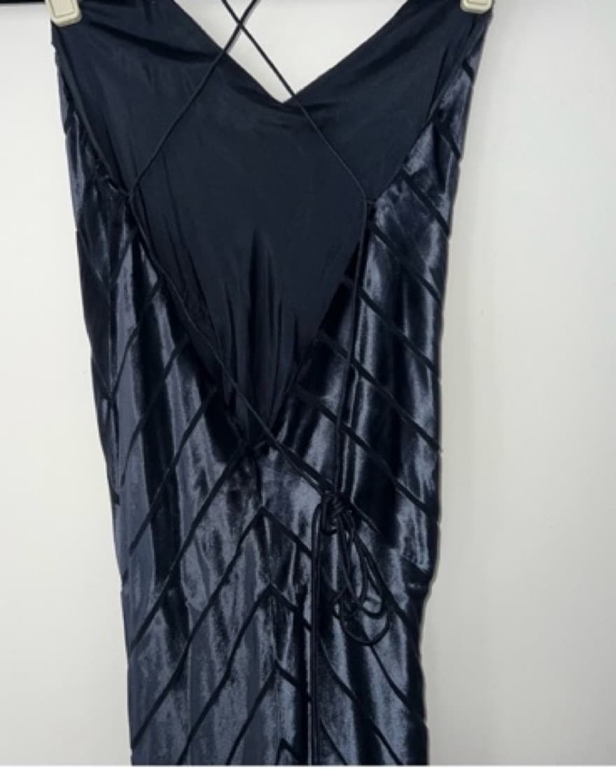 Michelle mason Navy Slip Dress - Image 6