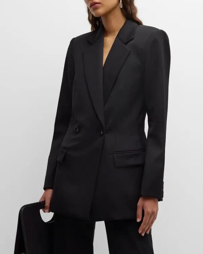 Brandon Maxwell Riley Blazer Brown - Image 4
