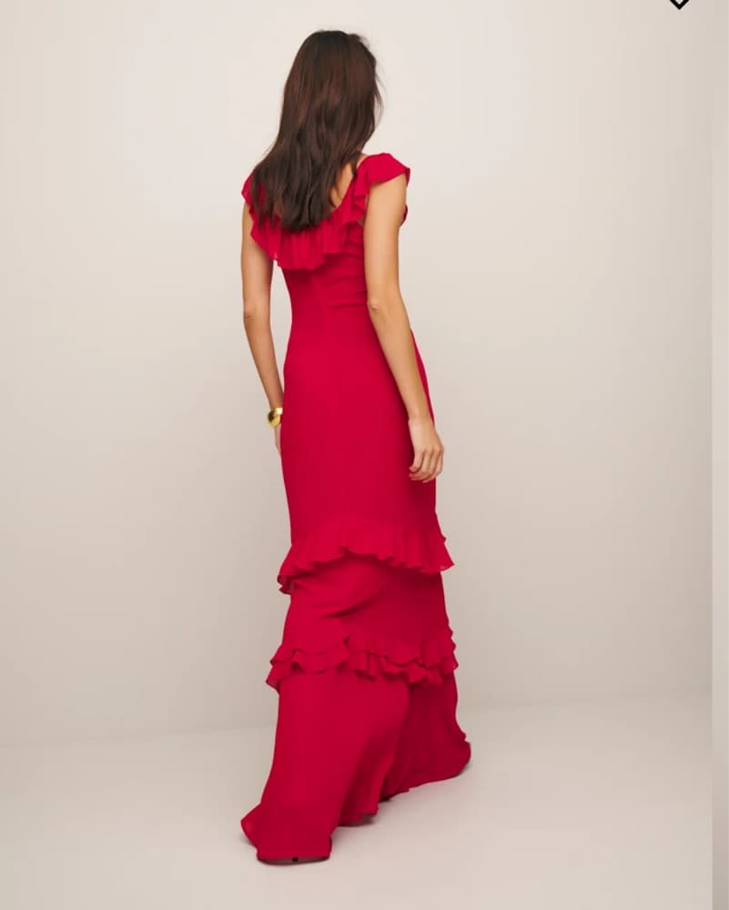 Reformation Red Tripoli Dress - Image 1
