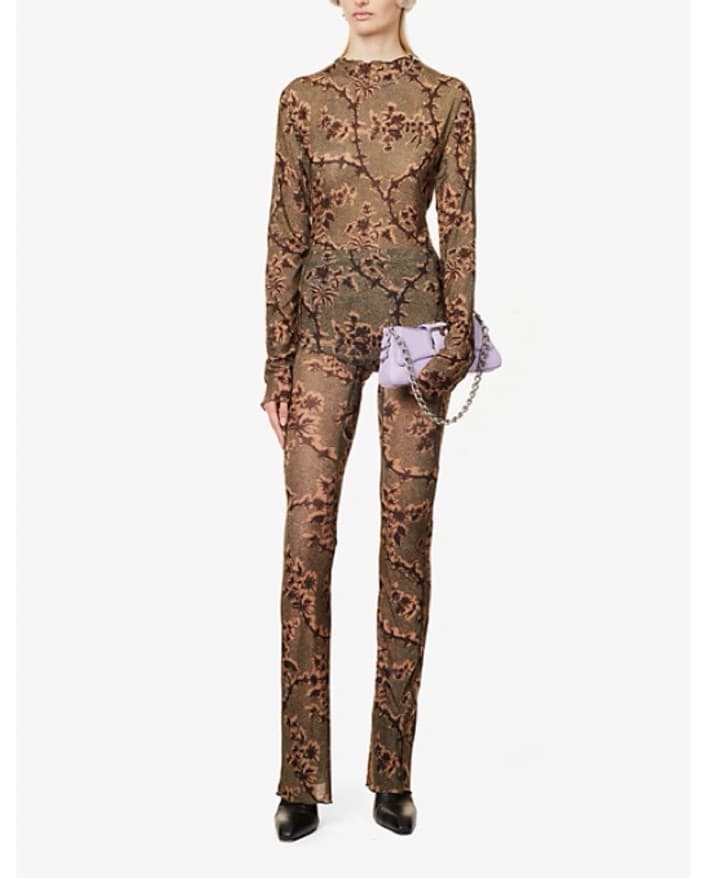 KNWLS Floral Mesh Top - Image 2