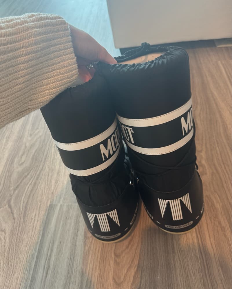 Icon Black Nylon Moon Boots - Image 2