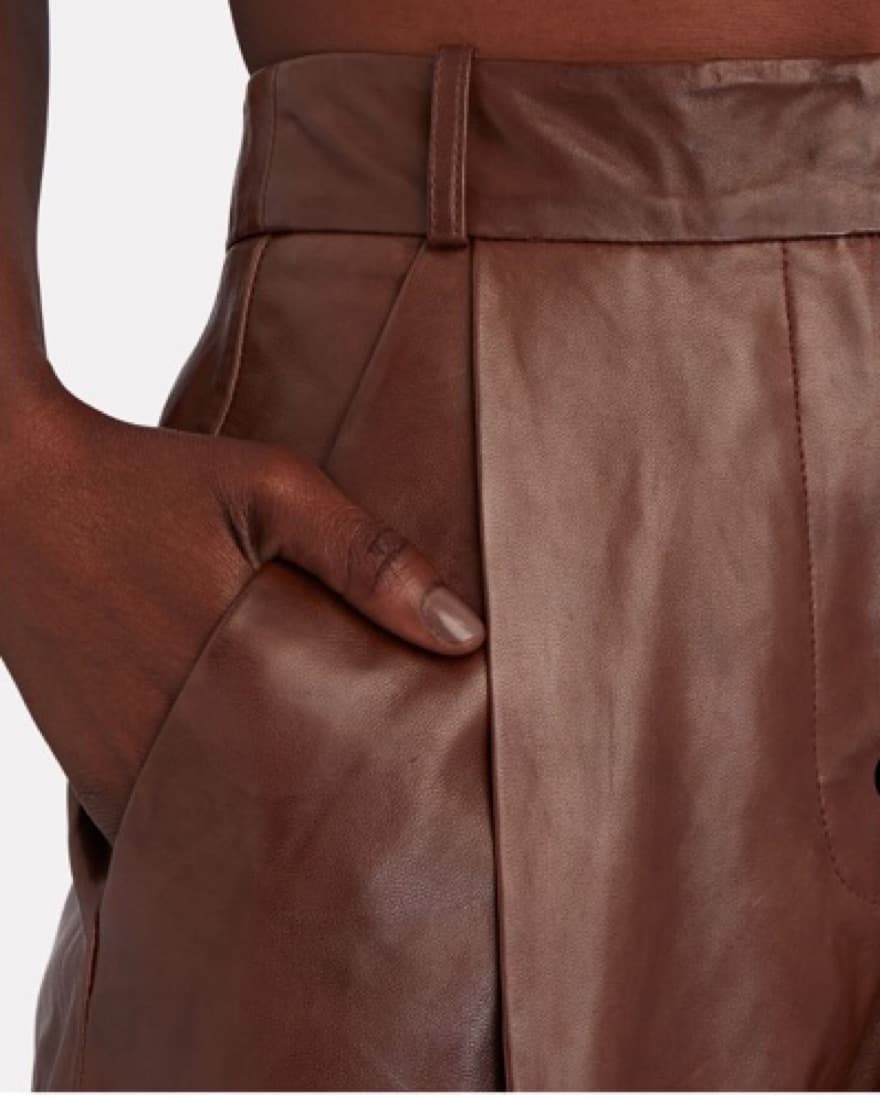 LAMARQUE Dacia Leather Straight-Leg Pant - Image 5