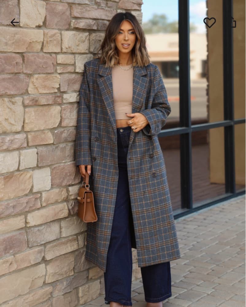 Plaid Coat - Image 1
