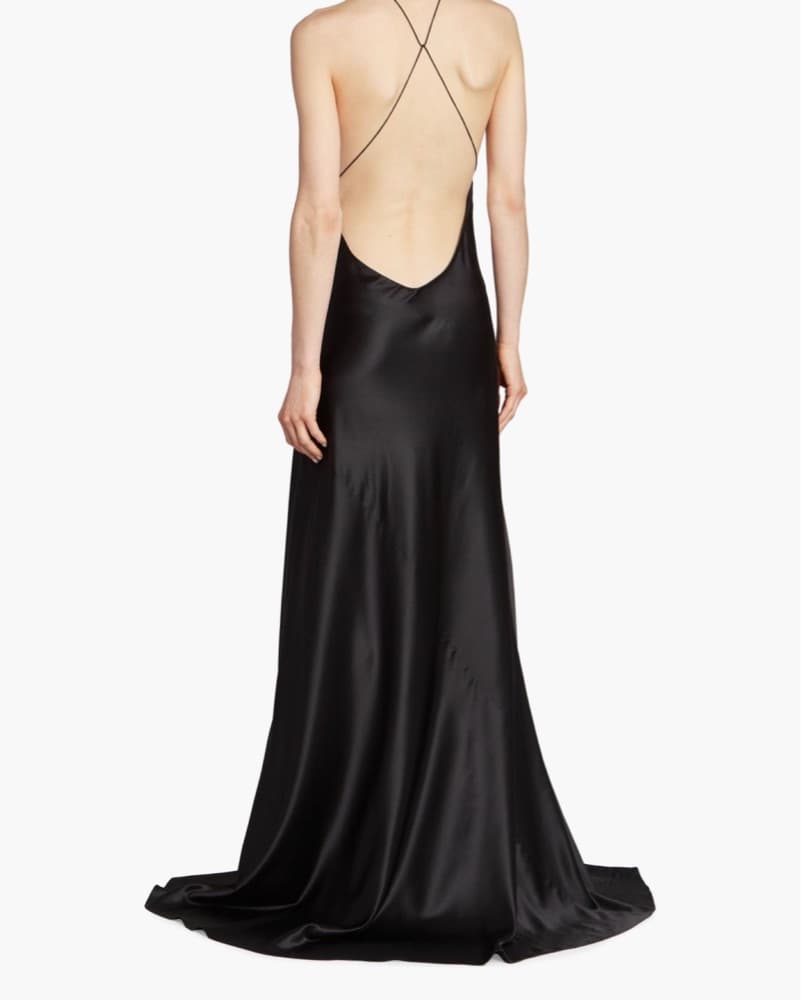 Saint Laurent Silk Low-V Gown  - Image 2