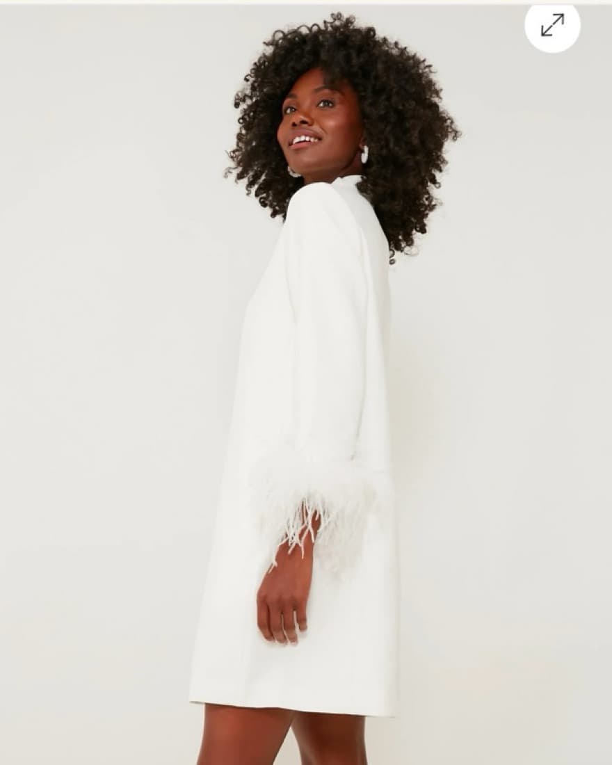 White Feather Mod Ellie Dress - Image 2