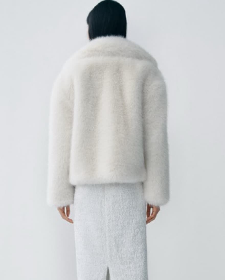 Zara Faux Fur Jacket ZW Collection - Image 3