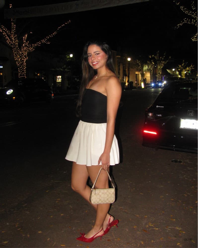 Black and White Mini Dress - Image 1