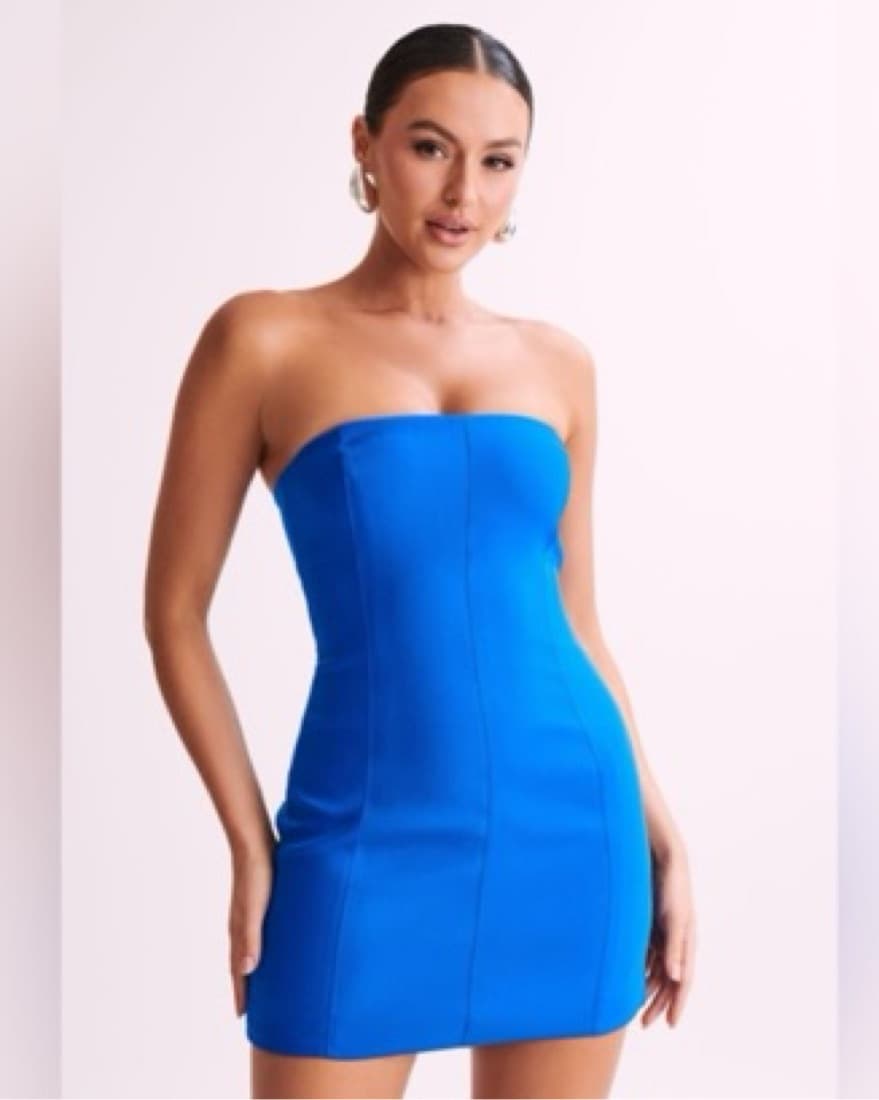 Cobalt Blue Bodycon Meshki Mini - Image 1