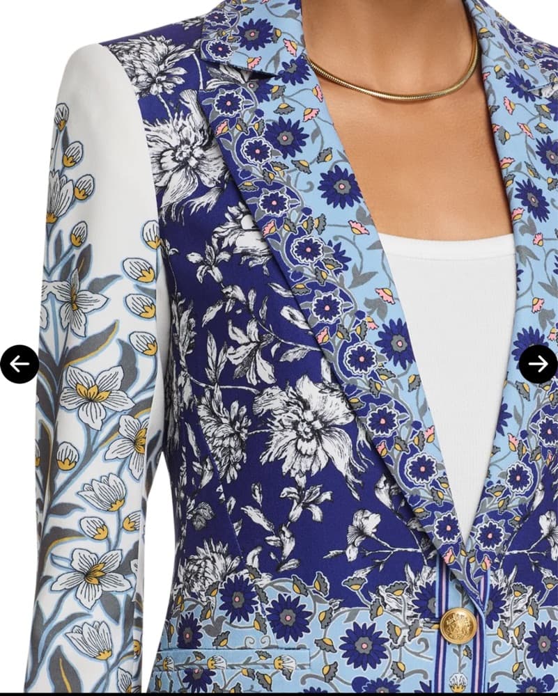 Alice + Olivia Blue Maxi Blazer  - Image 3