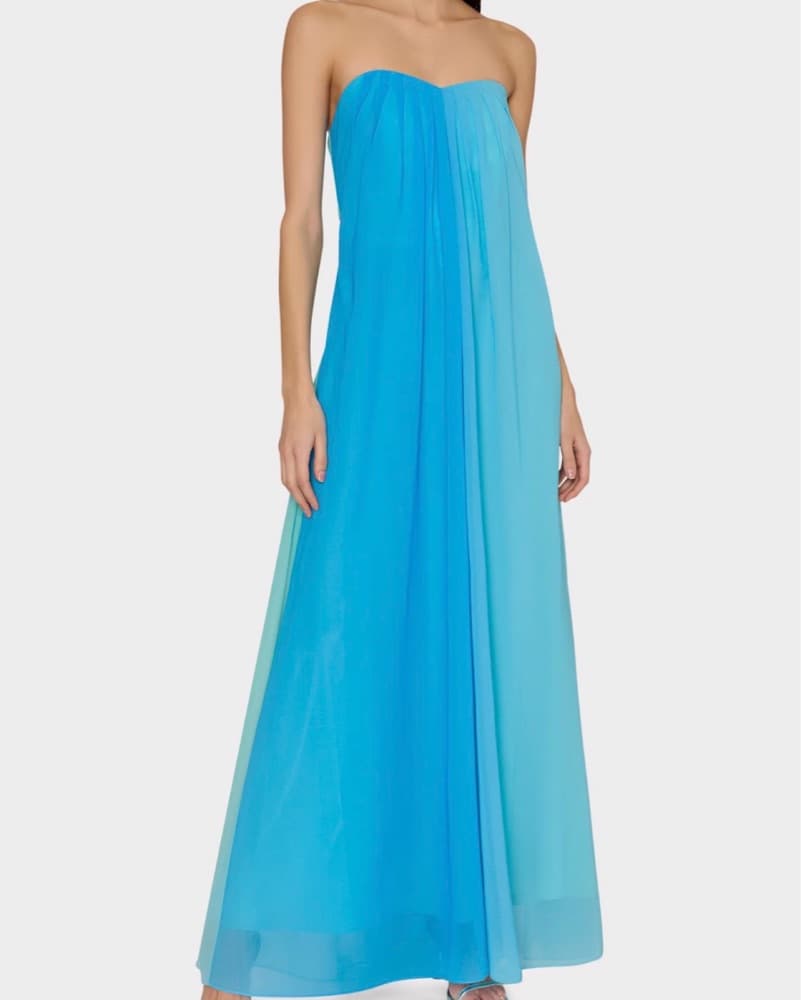 MILLY:Sunset Stripe Strapless Maxi Dress - Image 2