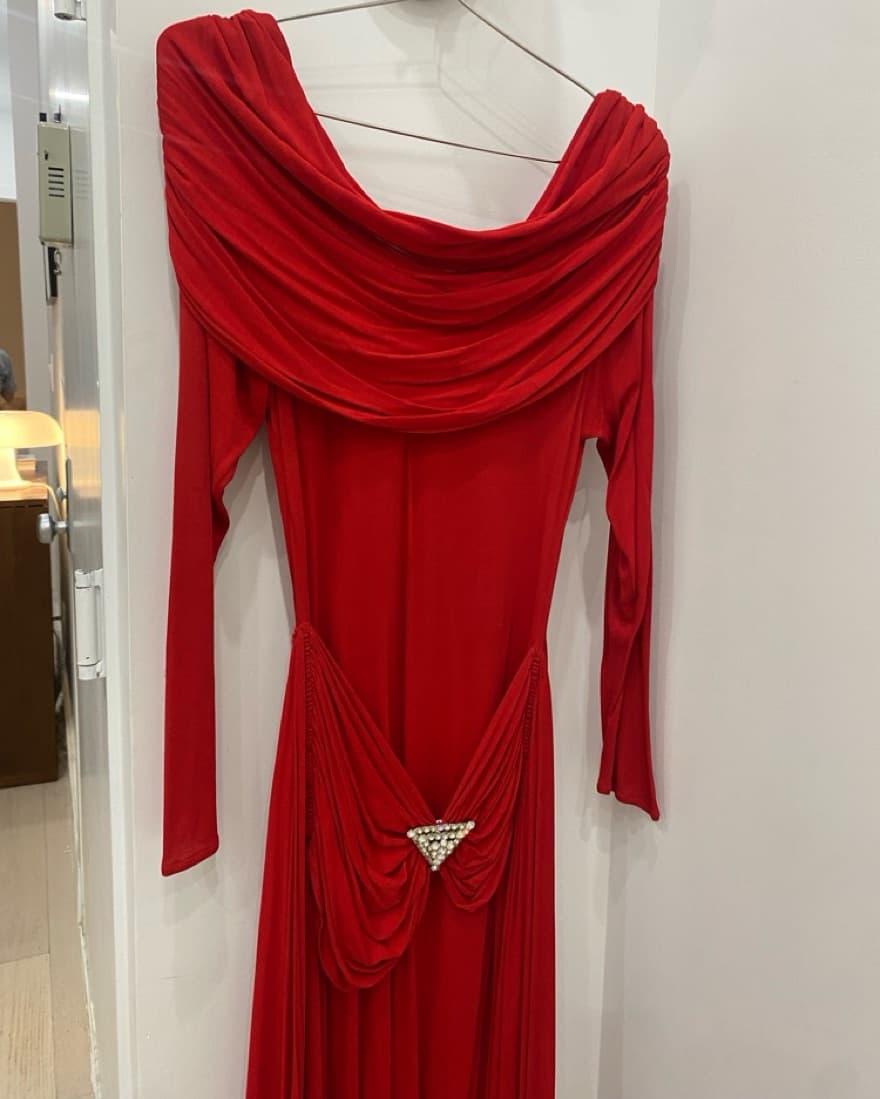 Red Vintage Formal Dress - Image 3
