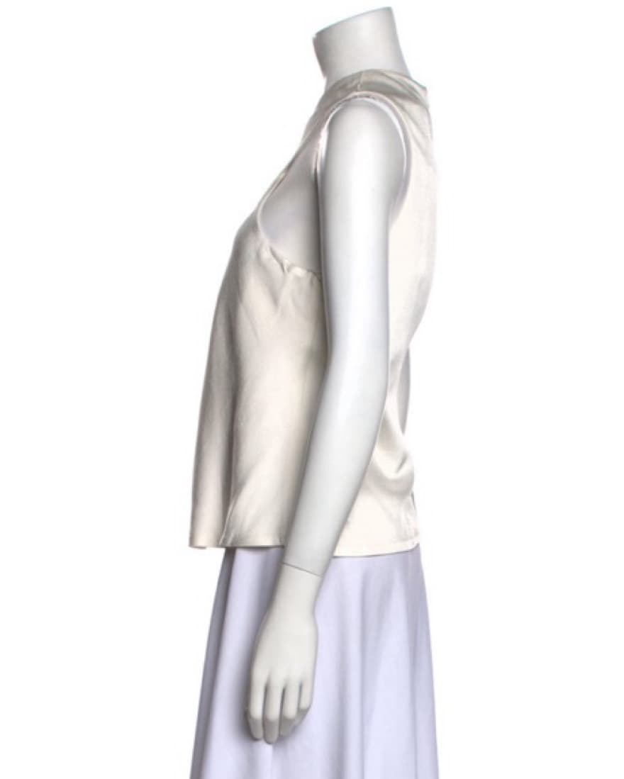 Anna Quan Split Seam Silk Blouse - Image 2