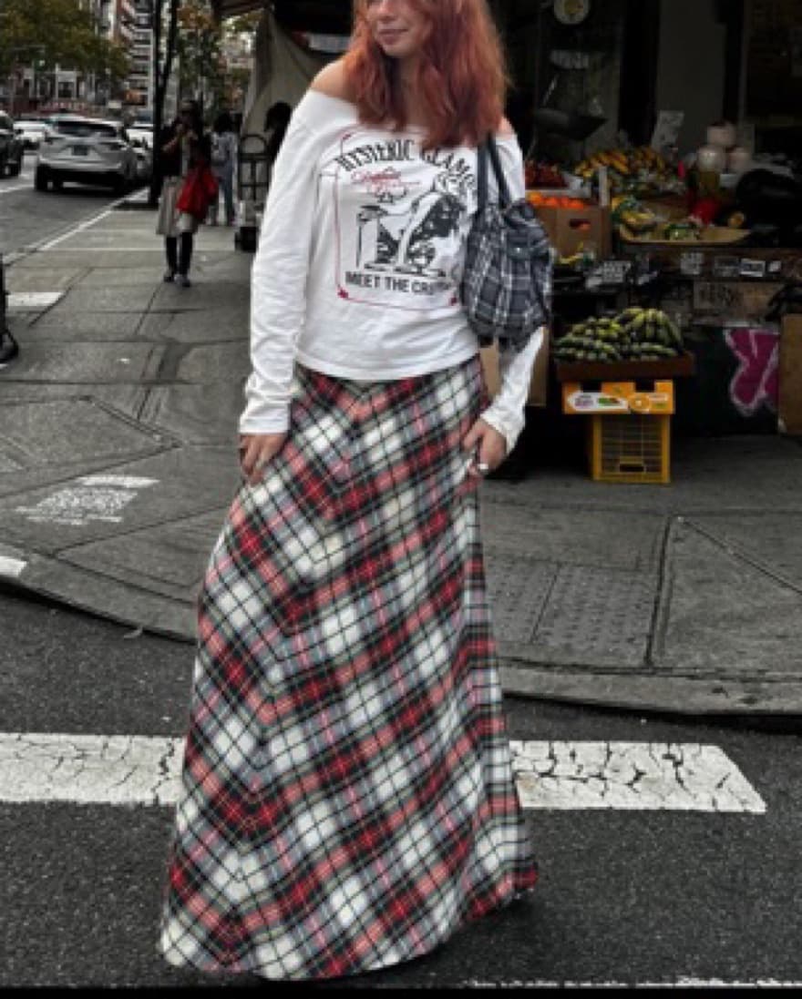 Plaid Vintage Maxi Skirt  - Image 3