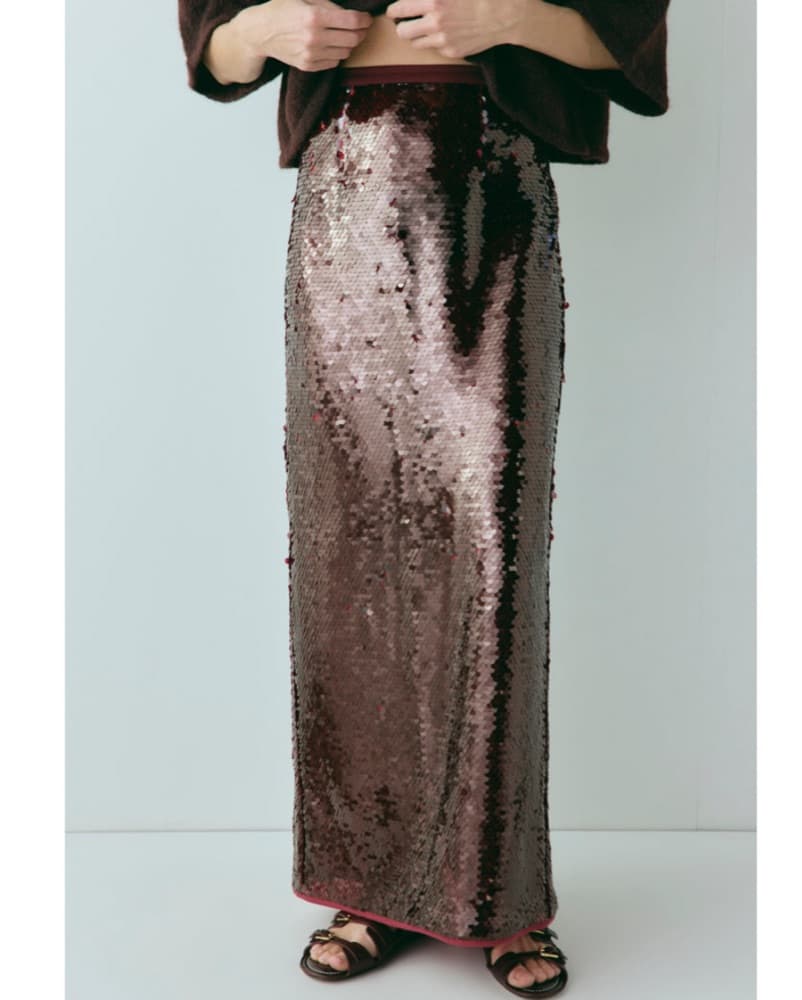 SEQUIN MAXI SKIRT - Image 5