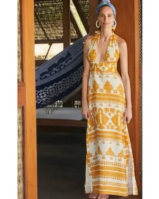 Johanna Ortiz Facundo Linen Maxi Dress  - Image 1