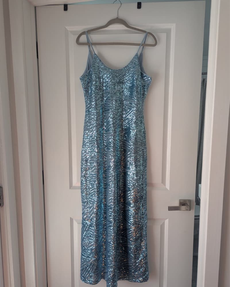 Anthropologie NWT Let Me Be Blue Sequins - Image 3