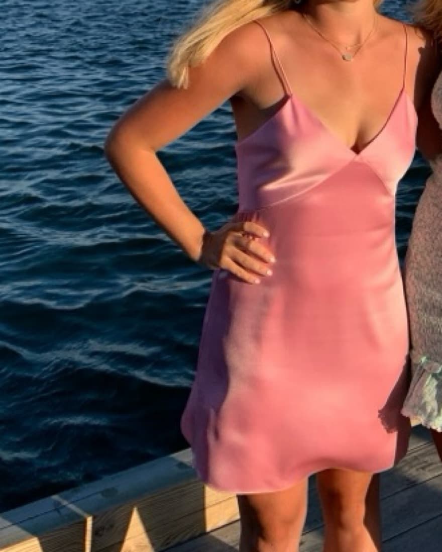 Alice & Olivia Pink Silk Dress - Image 3