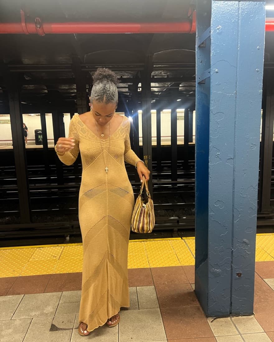 Vrg Grl Knit Sheer Maxi Dress - Image 3