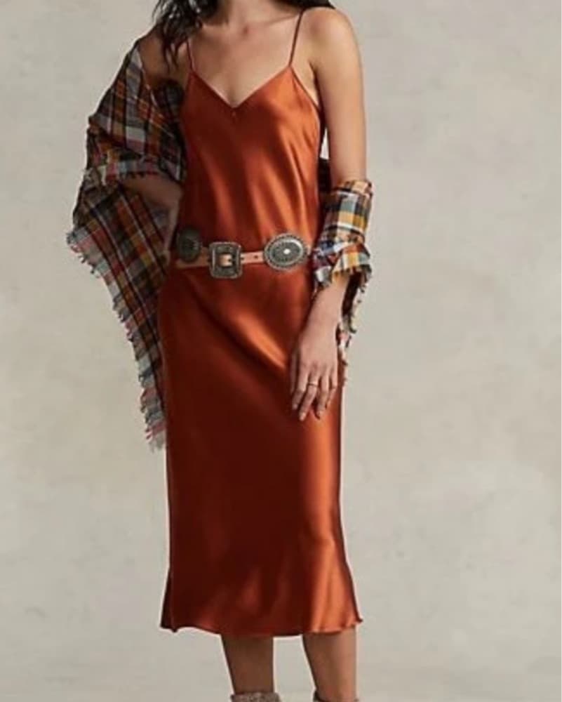 Ralph Lauren Mulberry Silk Dress - Image 1