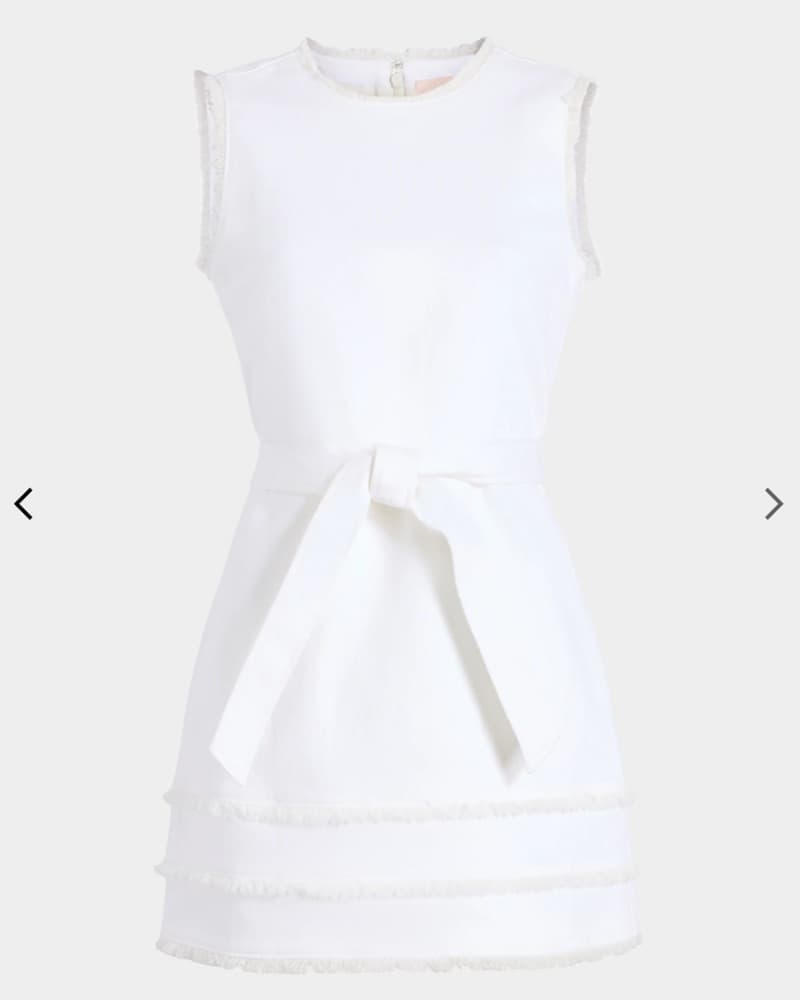 White Jean Mini Dress - Image 2