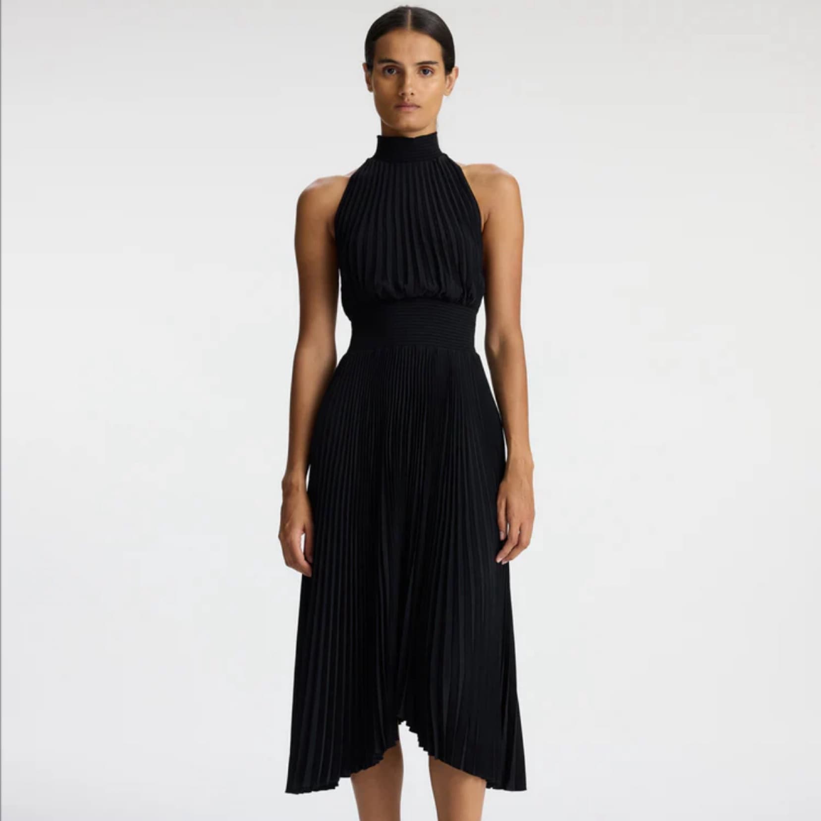 ALC Black Pleated Dress - Image 1