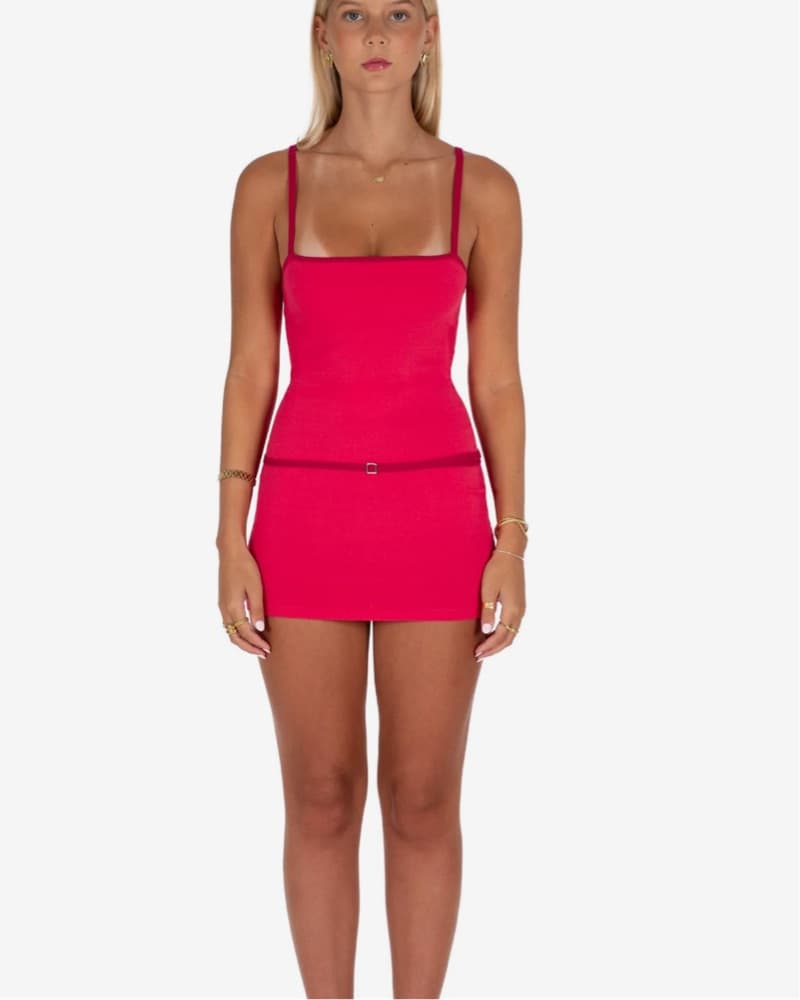 I am Delilah Belle Mini Dress Cherry - Image 1