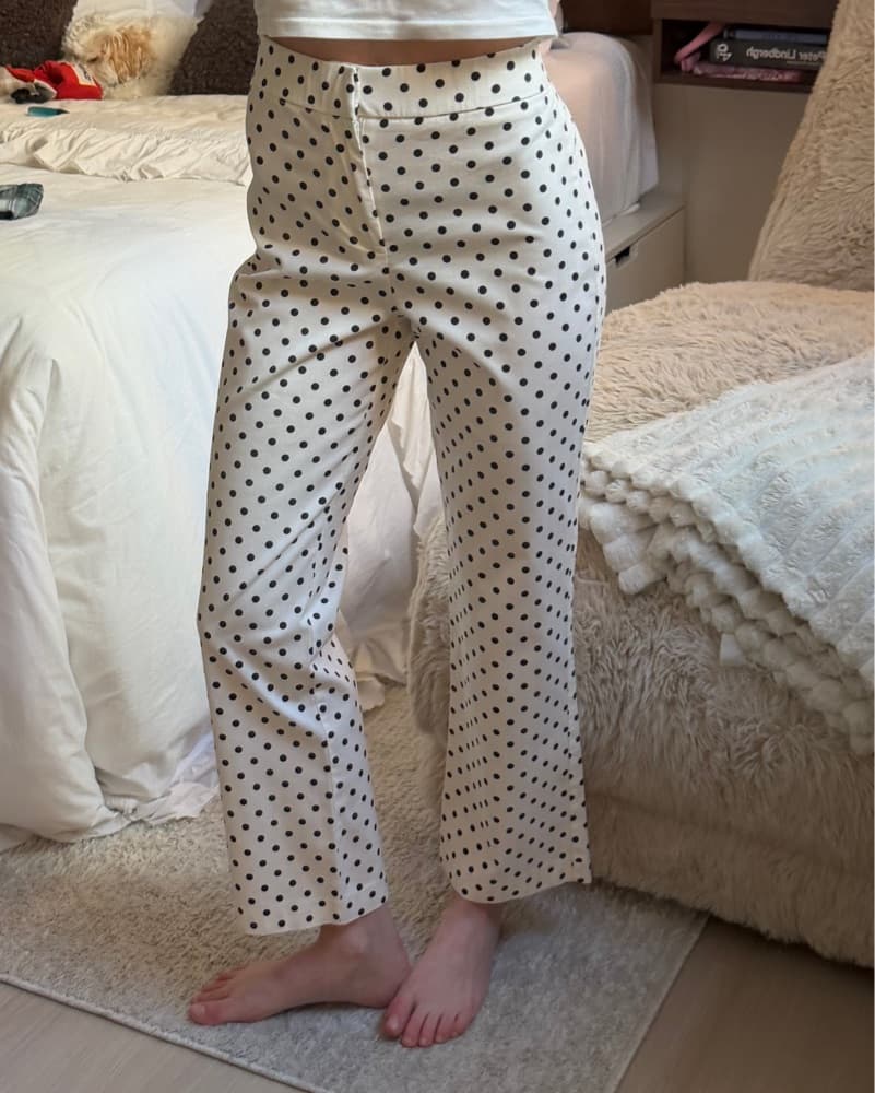 Zara Polka Dot Flared Pants  - Image 1