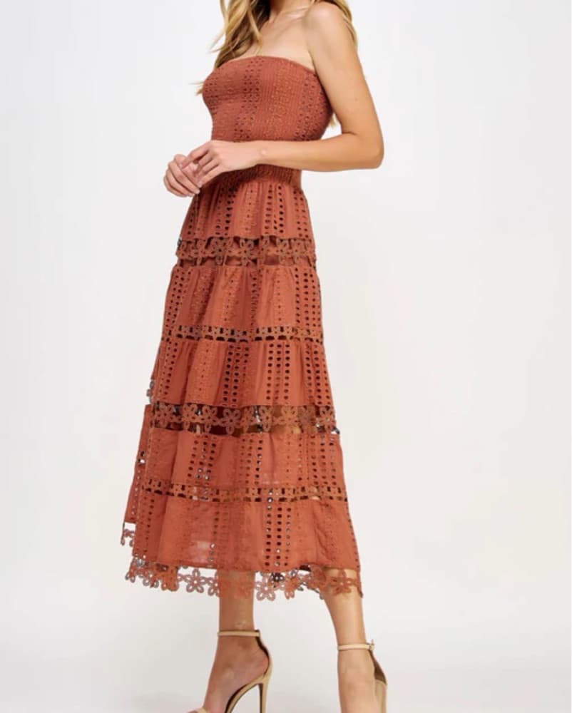 Kara Eyelet Midi - Image 1