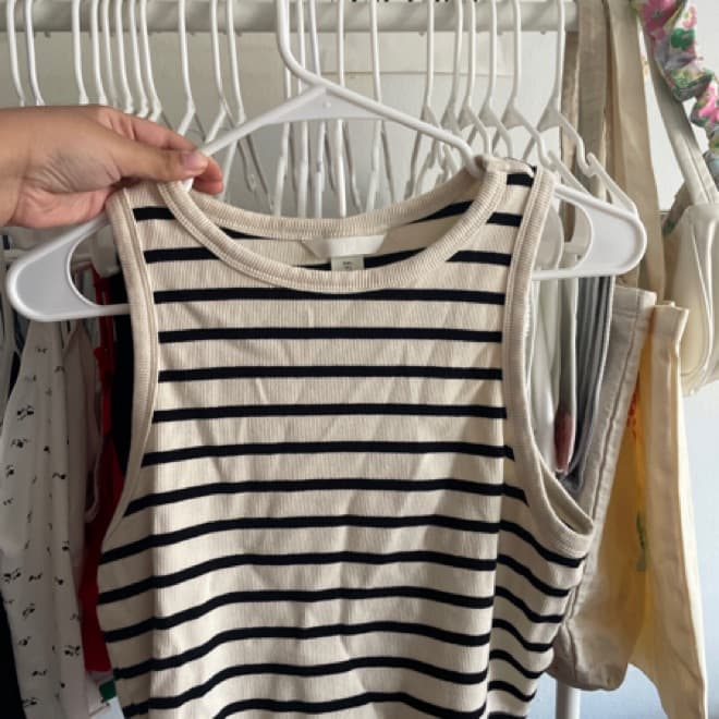 H&M Stripped Crop Top - Image 1