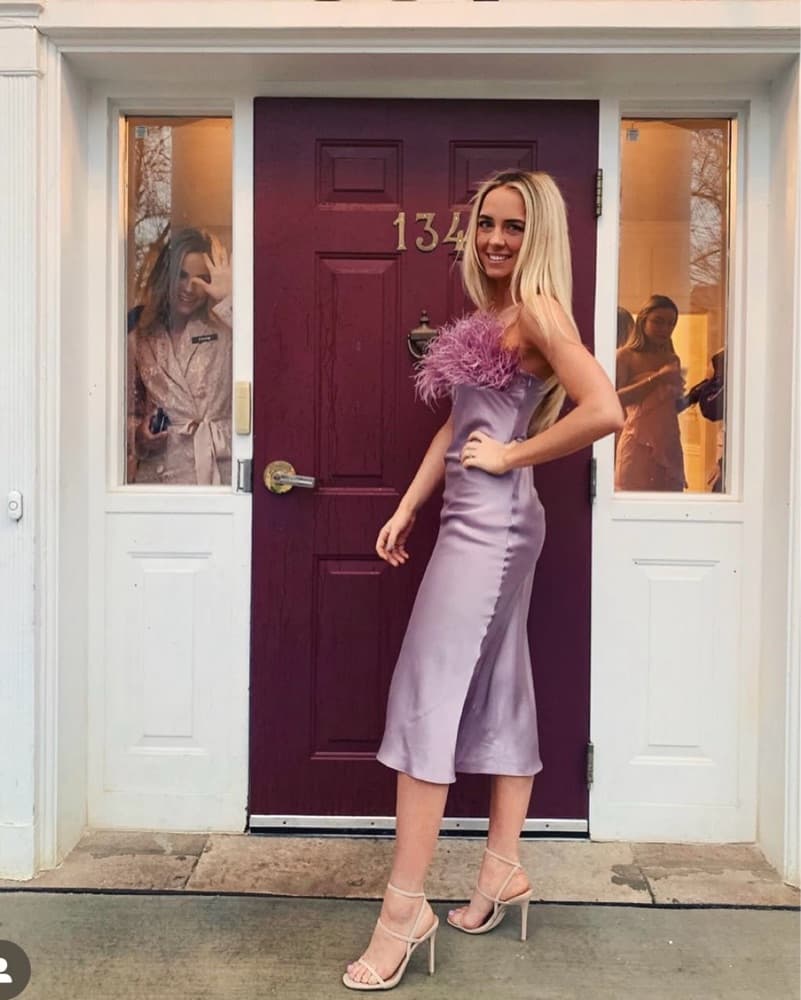 Cinq A Sept Purple Feather Dress  - Image 2