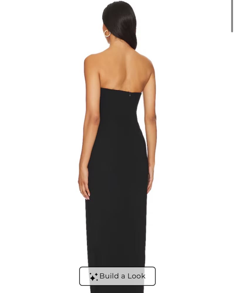 Alluring Strapless Black Maxi Dress - Image 2