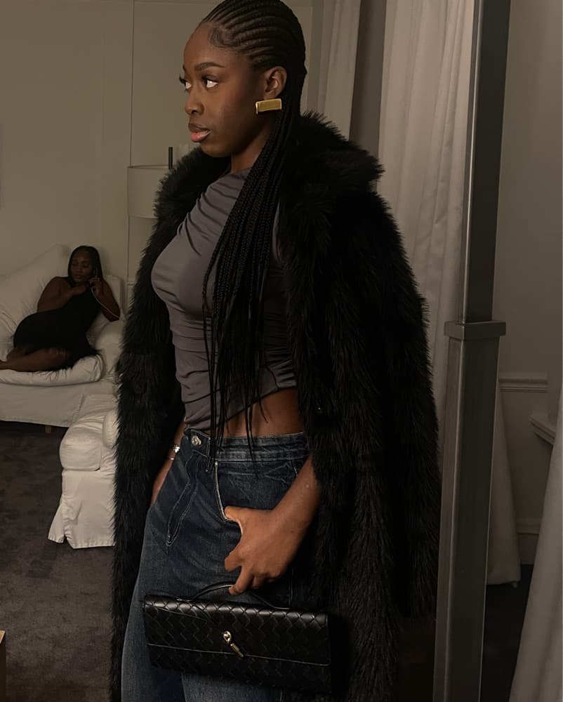Nakd Fluffy Black Fur Coat - Image 4