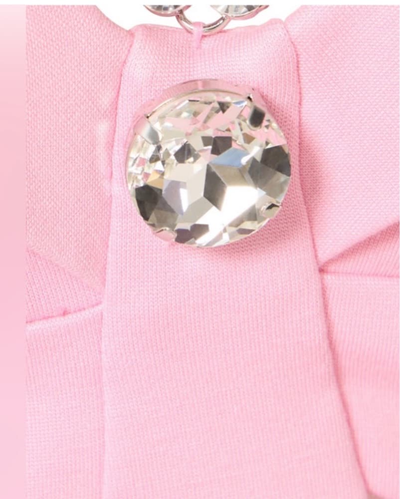 Pink Cutout Mini Dress with Chain Detail - Image 4